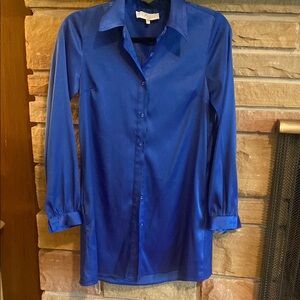 L'Academie Blue Swing Shirt Dress